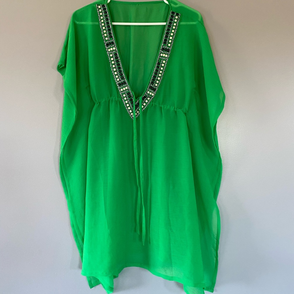 Sheer Beaded Coverup